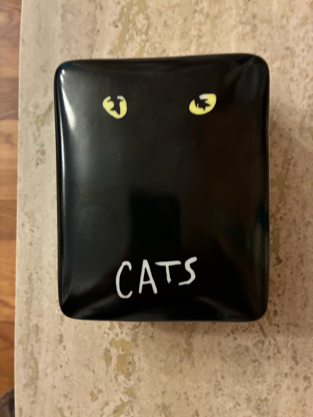 CATS Broadway Musical Music Box Ceramic Trinket Box – Cat Eyes Design - Vintage